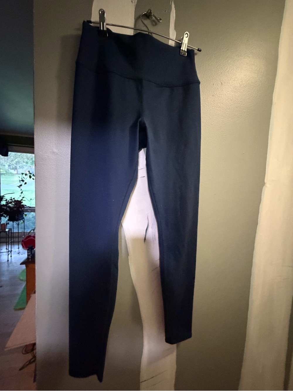 Ali Airbrushed Winter Warm Navy High-Waist Leggings